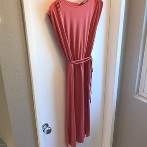 Loft coral midi dress size S